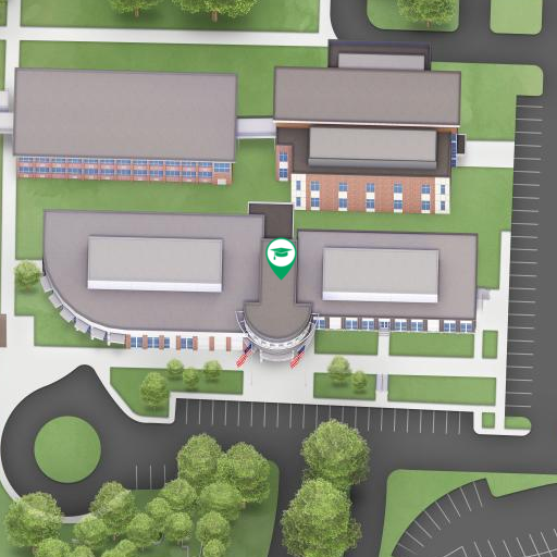 互动校园地图上的学生事务大楼视图