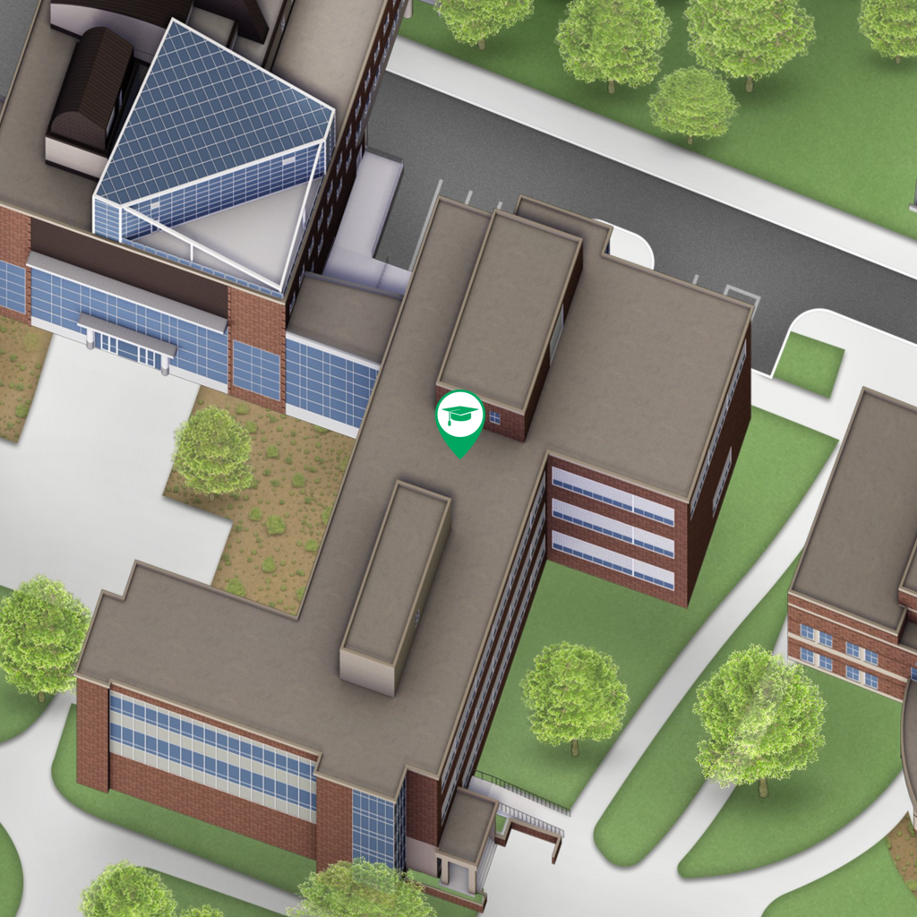 Map with Dillman Hall