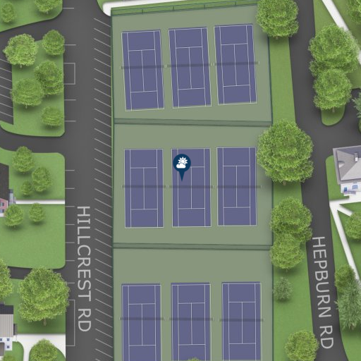 Map of Proctor Tennis Courts