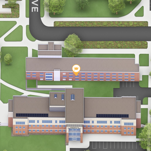 Map snapshot of Harding Hall