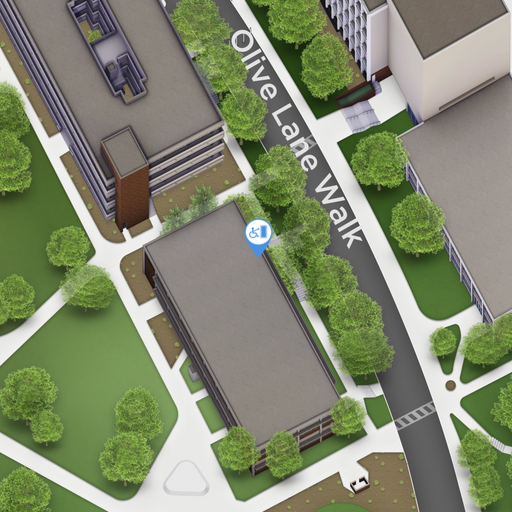 Building 6 (PDB) Entrance facing Olive Lane Walk