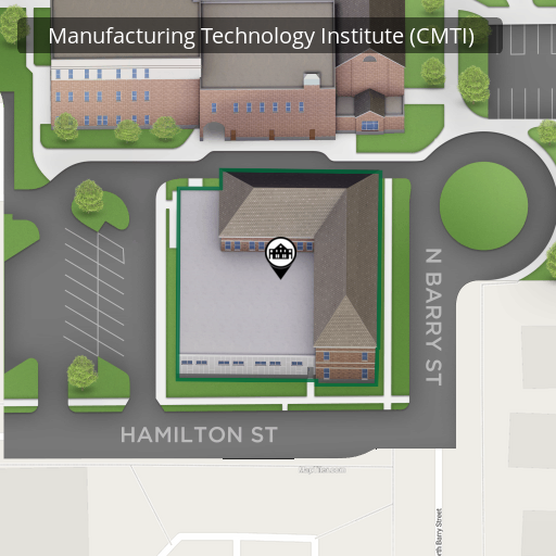 Campus map of Manufacturing Technology Institute on the Cattaraugus County Campus