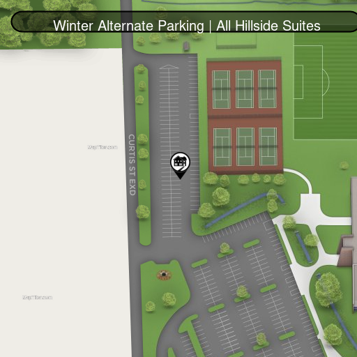 Winter alternate parking map for Hillside Suites