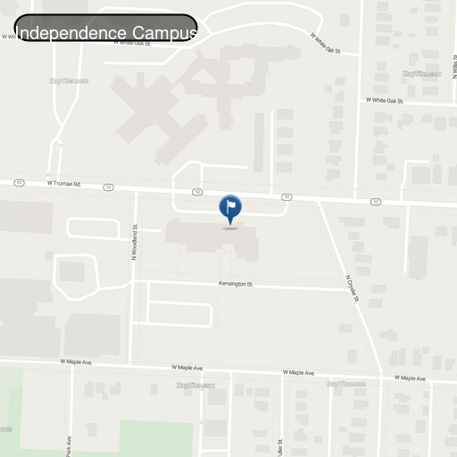 Map view of the Independence, MO Campus