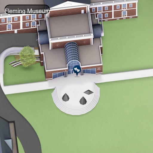 image of Fleming Museum on campus map