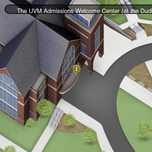 Admissions visitor center on campus map