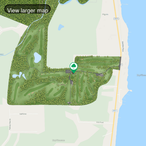 A map to the Portage Lake Golf Course