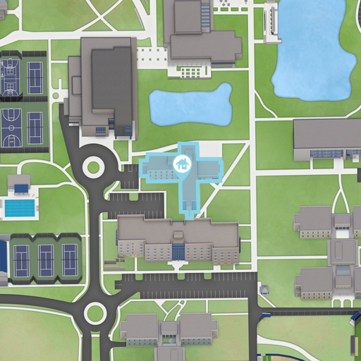 Campus map: Trinity Residence Hall
