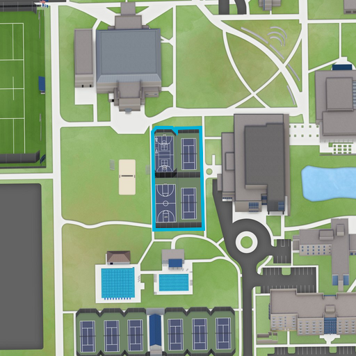 Campus map: Recreation Courts