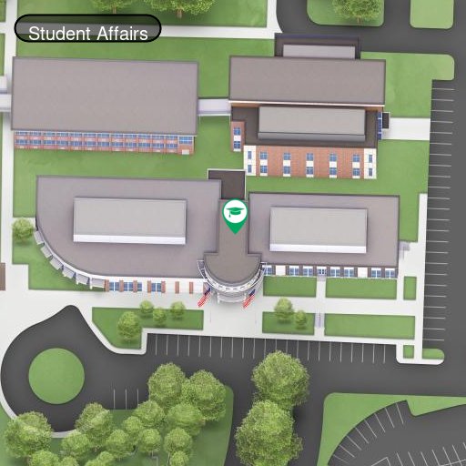 Student Affairs Building view from Interactive Campus Map