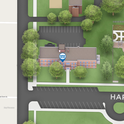 Map snapshot of West Hall