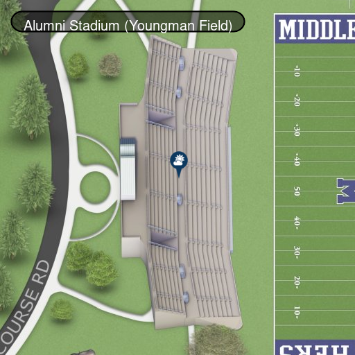 Map of Alumni Stadium