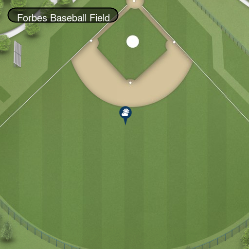 Map of Forbes Baseball Field