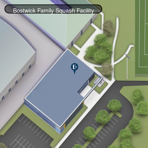 Map of Bostwick Family Squash Center Courts