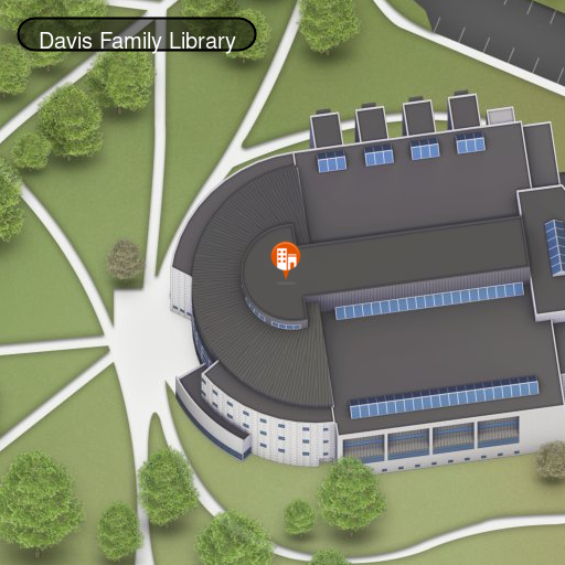 Map of Davis Family Library Center for Teaching, Learning and Research