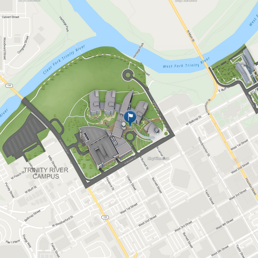 A map of Trinity River Campus. Click to explore the complete map in a new window.