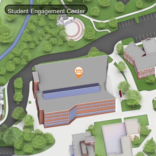 Campus map focused on Student Engagement Center