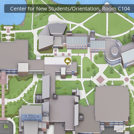 Map of Building C C104, New Student Advising