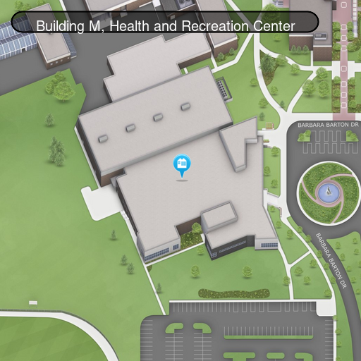 Map of Building M, Health and Recreation Center