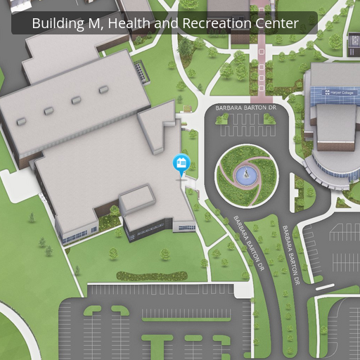 Map of Building M, Health and Recreation Center