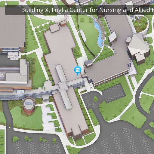 Map of Dental Hygiene Clinic, Bldg X Roomm X-102